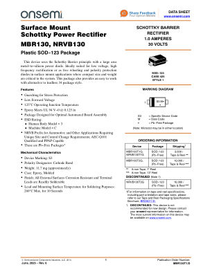 MBR130T1 数据手册首页