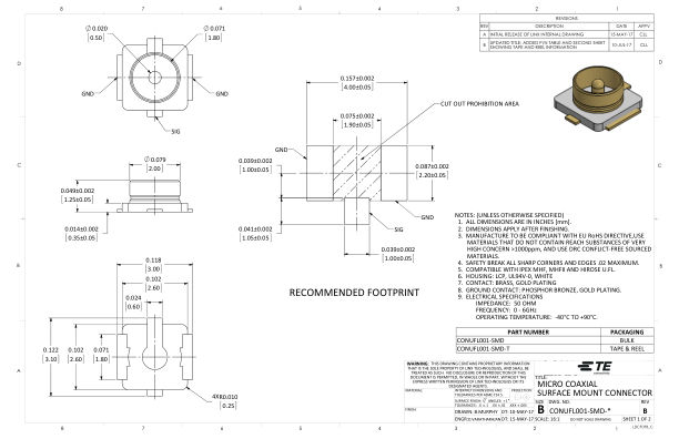 CONUFL001-SMD-T 数据手册首页