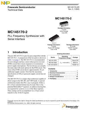 MC145170-2 数据手册首页