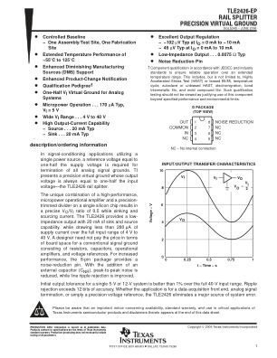 TLE2426-EP datasheet cover page