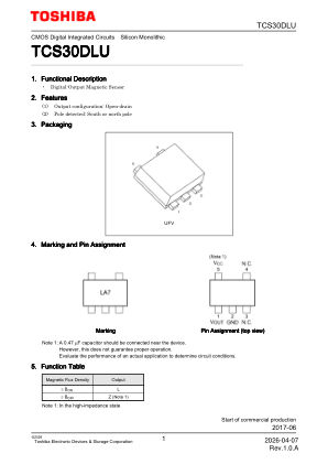 TCS30DLU datasheet cover page