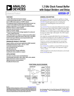 AD9508-EP 数据手册首页