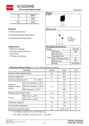 SCS220AE 数据手册首页