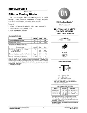 MMVL3102T1 datasheet cover page