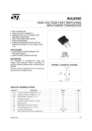BULB39D 数据手册首页