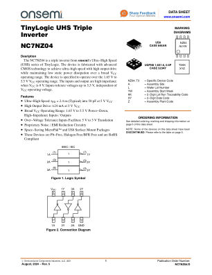 NC7NZ04 数据手册首页