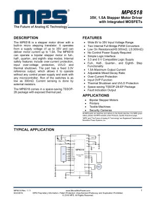 MP6518 datasheet cover page