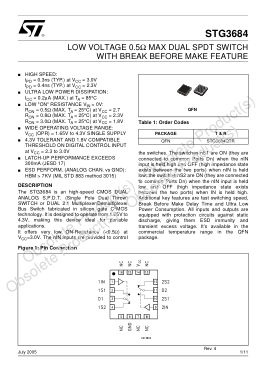 STG3684 数据手册首页