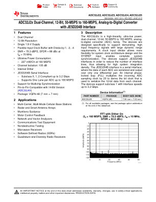 ADC32J25 datasheet cover page