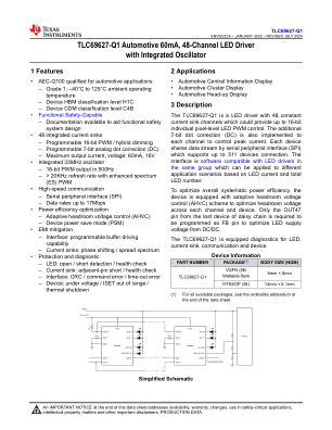 TLC69627-Q1 datasheet cover page