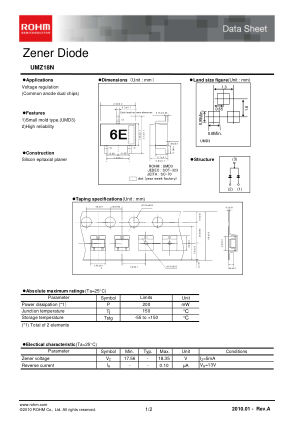 UMZ18N 数据手册首页
