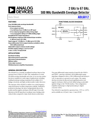 ADL6012 数据手册首页