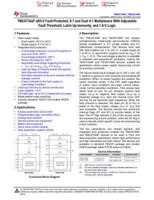 TMUX7349F datasheet cover page