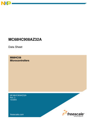MC68HC908AZ32A datasheet cover page