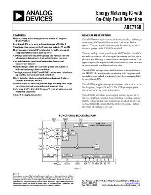 ADE7760 数据手册首页