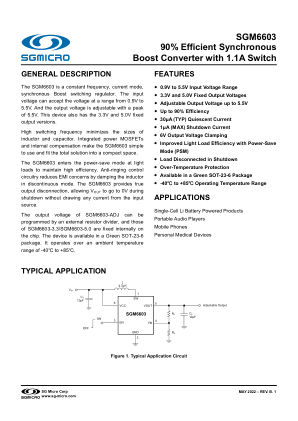SGM6603 datasheet cover page