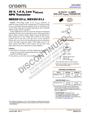 NSS20101J datasheet cover page