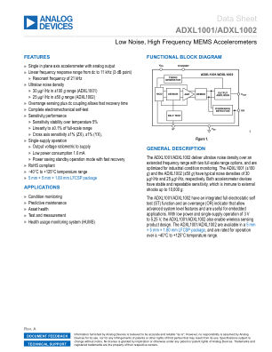 ADXL1001-1002 datasheet cover page