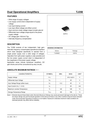 TJ358 数据手册首页