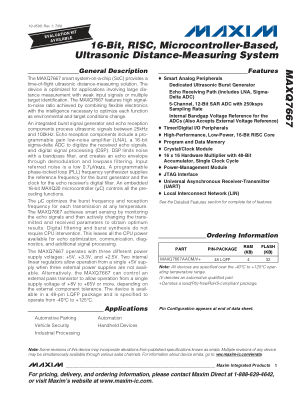 MAXQ7667 datasheet cover page