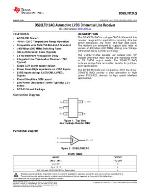 DS90LT012AQ-Q1 datasheet cover page