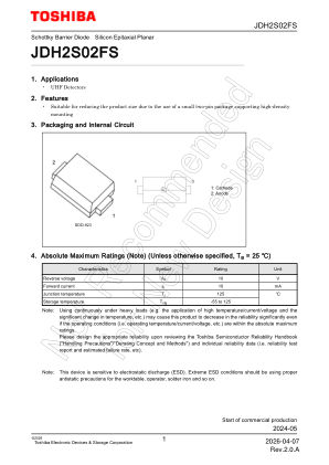 JDH2S02FS 数据手册首页