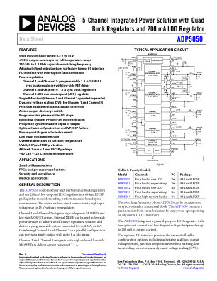 ADP5050 数据手册首页