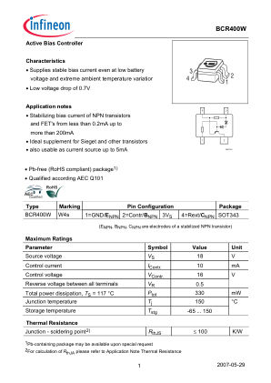 BCR400W 数据手册首页