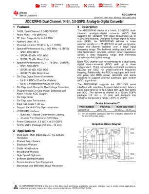 ADC32RF45 datasheet cover page