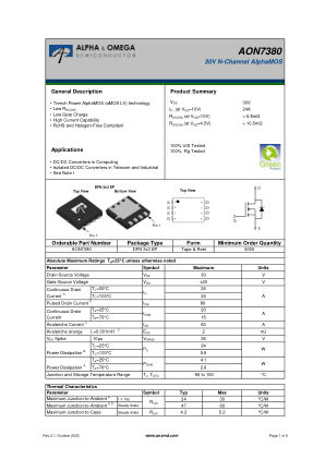 AON7380 数据手册首页