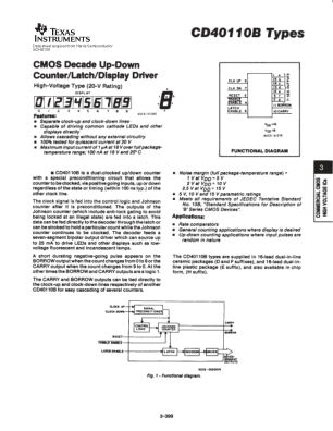 CD40110B 数据手册首页