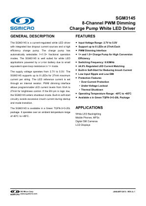 SGM3145 datasheet cover page