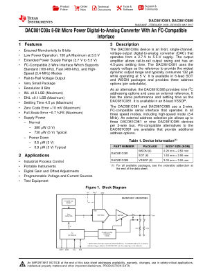 DAC081C085 datasheet cover page