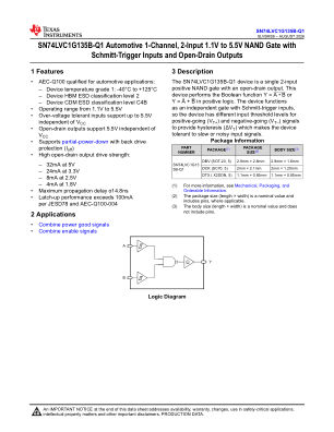 SN74LVC1G135B-Q1 datasheet cover page