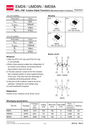UMD9NTR 数据手册首页