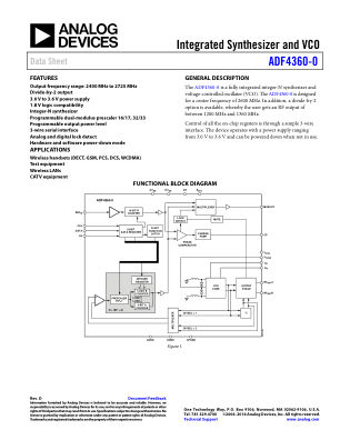 ADF4360-0 数据手册首页