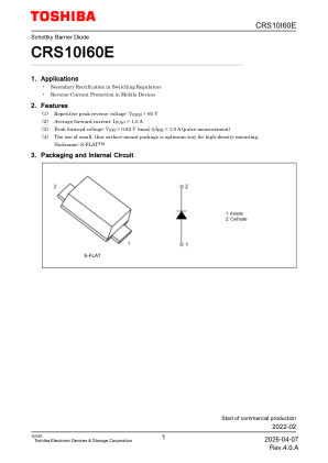 CRS10I60E 数据手册首页