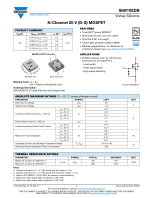 SI8810EDB datasheet cover page