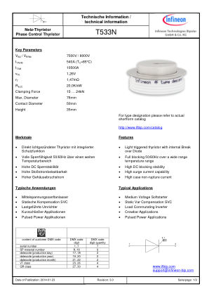 T533N80TOH-PR datasheet cover page