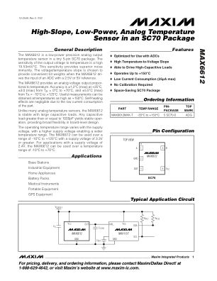 MAX6612-MAX6612MXK datasheet cover page