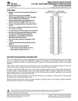 SN74LVTH16374 datasheet cover page