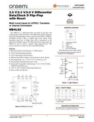 NB4L52 数据手册首页