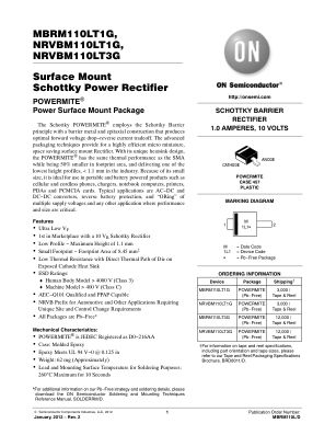 MBRM110L datasheet cover page