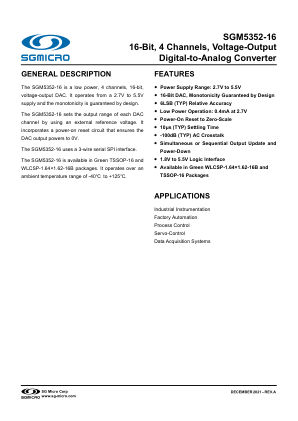 SGM5352-16 datasheet cover page