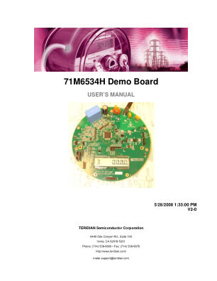 71M6534H-DB 数据手册首页