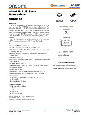 NCN5150 datasheet cover page