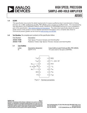 AD585S 数据手册首页