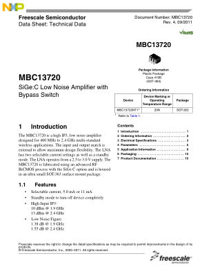 MBC13720 数据手册首页