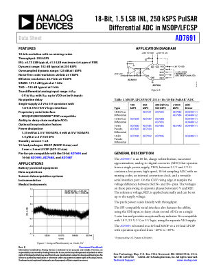 AD7691 数据手册首页