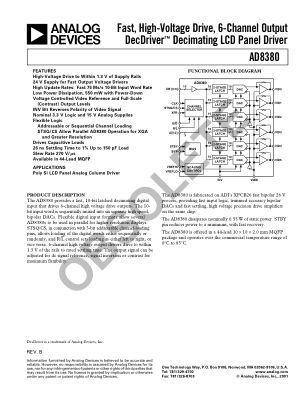 AD8380 数据手册首页